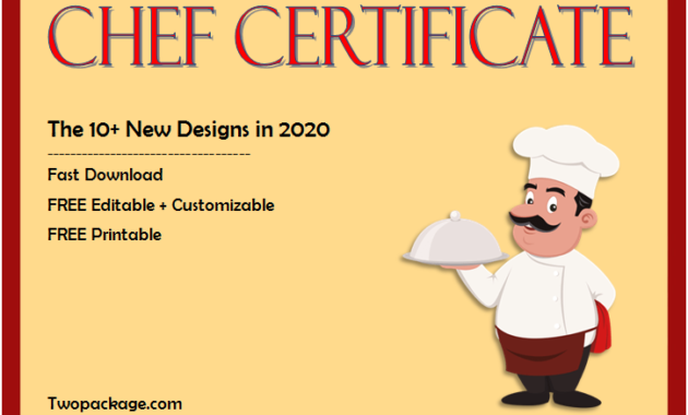 chef certificate template, pampered chef gift certificate template, chef of the month certificate template, master chef certificate template