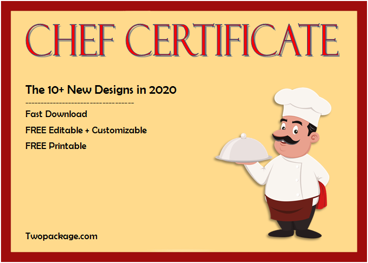 10+ Chef Certificate Templates Free Download