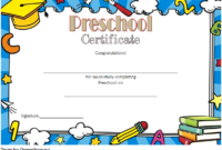 Free Printable Preschool Diploma Certificate (Version 2)
