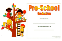 Free Printable Preschool Graduation Certificate Template 1