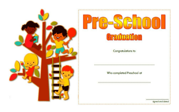 Free Printable Preschool Graduation Certificate Template 1 | Two ...