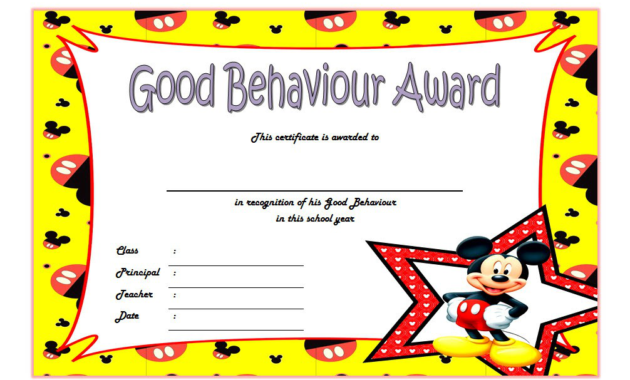 good behavior certificate template, good behavior award certificate, good behavior certificates for kindergarten, good behavior certificate printable, good behavior certificates for students