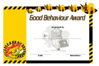 Good Behavior Award Certificate Free Printable 3