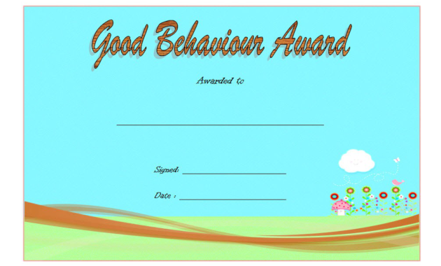 good behavior certificate template, good behavior award certificate, good behavior certificates for kindergarten, good behavior certificate printable, good behavior certificates for students