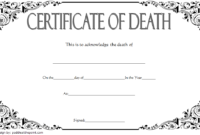 Mexican Death Certificate Template Free