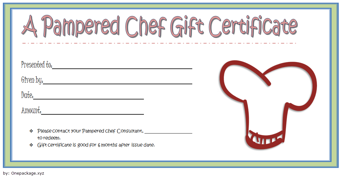 chef certificate template, pampered chef gift certificate template, chef of the month certificate template, master chef certificate template