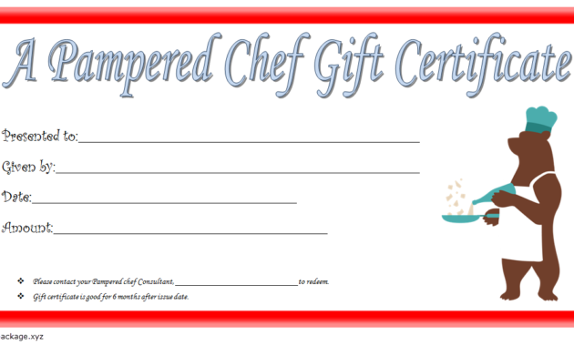 chef certificate template, pampered chef gift certificate template, chef of the month certificate template, master chef certificate template