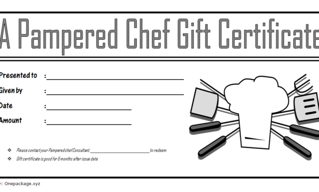 chef certificate template, pampered chef gift certificate template, chef of the month certificate template, master chef certificate template