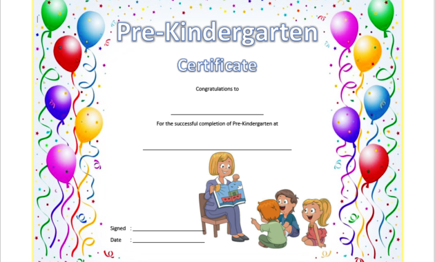 pre k diploma template, pre kindergarten certificate of completion, pre kindergarten certificate printable, pre-kindergarten diploma template