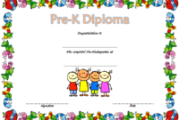 Pre K Diploma Template Free 3