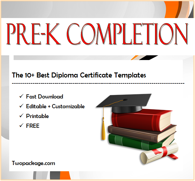 pre k diploma template, pre kindergarten certificate of completion, pre kindergarten certificate printable, pre-kindergarten diploma template