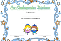 Pre Kindergarten Certificate of Completion Template Free 1
