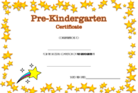 Pre Kindergarten Certificate of Completion Template Free 2