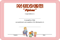 Pre Kindergarten Certificate of Completion Template Free 3