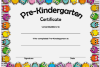 Pre Kindergarten Certificate of Completion Template Free 3