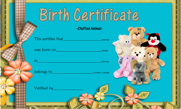 stuffed animal birth certificate template, printable stuffed animal birth certificate, stuffed animal birth certificate free, stuffed toy birth certificate