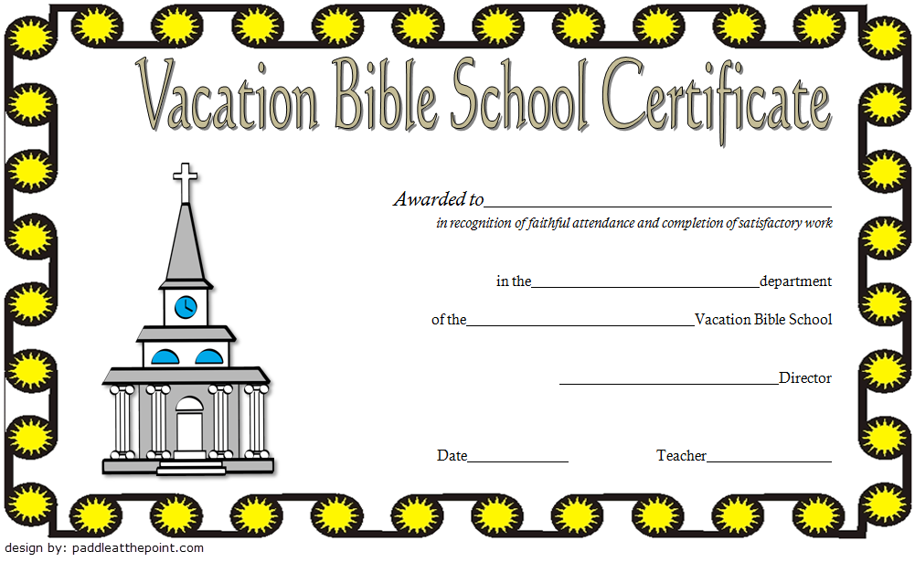 18+ Vacation Bible School Certificate Templates Free