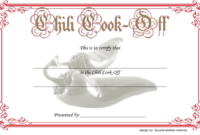 1st Place Chili Cook Off Certificate FREE Printable 2