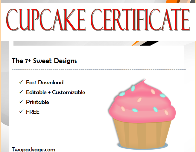 7+ Cupcake Wars Certificate FREE Printables (2021 Great Designs)
