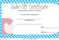 Bake Off Certificate Template Free Printable 2
