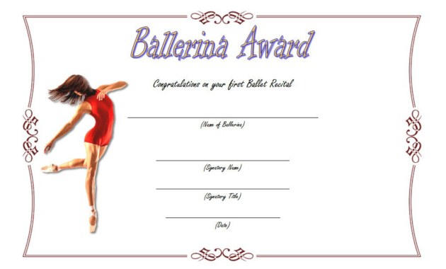 ballet certificate, level 33 intermediate ballet certificate, ballerina award certificate, ballet certificates to print, ballet certificate of participation, ballet certificate templates for word, ballet certificate ideas