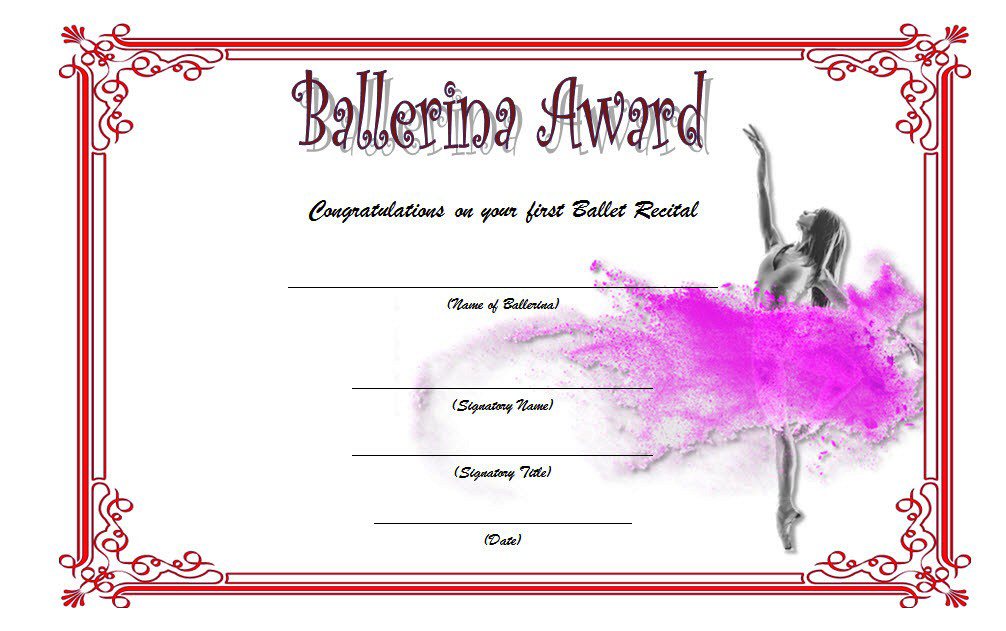 ballet certificate, level 33 intermediate ballet certificate, ballerina award certificate, ballet certificates to print, ballet certificate of participation, ballet certificate templates for word, ballet certificate ideas