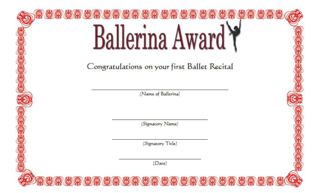 ballet certificate, level 33 intermediate ballet certificate, ballerina award certificate, ballet certificates to print, ballet certificate of participation, ballet certificate templates for word, ballet certificate ideas