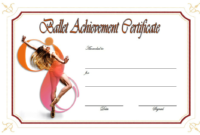 Ballet Certificate of Achievement Template Free 3