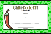 Chili Cook Off Certificate Template FREE 1