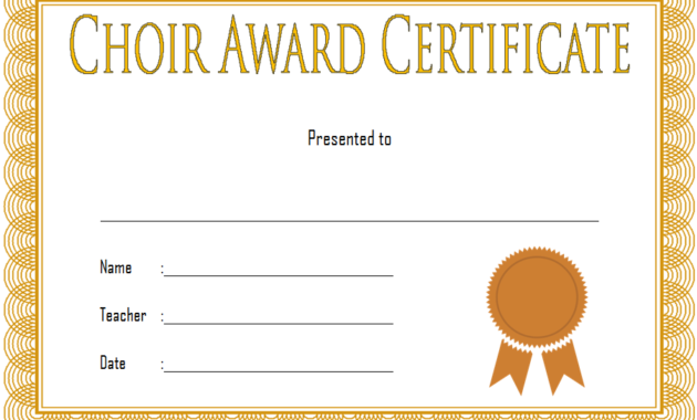choir award certificate template, choir certificate of participation template, certificate of musical achievement for choir, free choir certificate template, choir certificates free, children's choir certificates