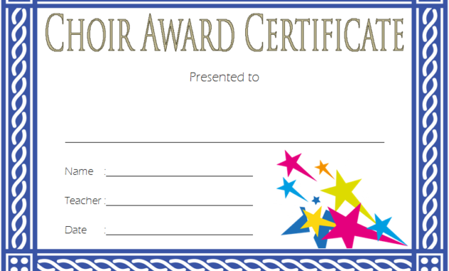 choir award certificate template, choir certificate of participation template, certificate of musical achievement for choir, free choir certificate template, choir certificates free, children's choir certificates