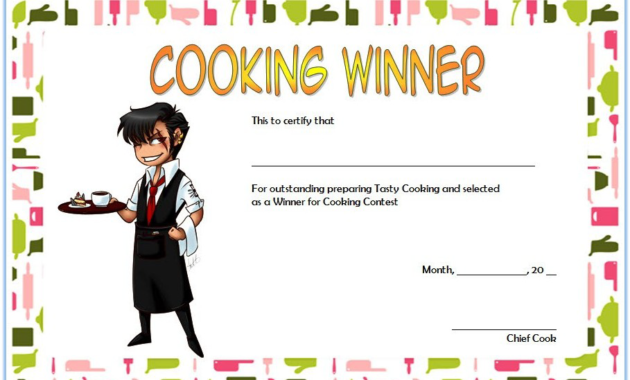 cooking class certificate template, cooking contest certificate template, cooking certificate templates free download, cooking competition certificate, certificate for cooking contest