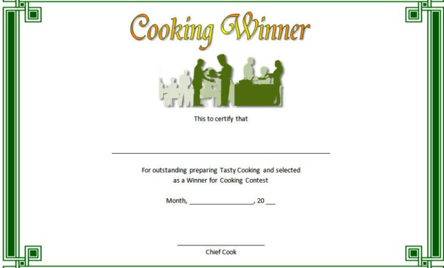 cooking class certificate template, cooking contest certificate template, cooking certificate templates free download, cooking competition certificate, certificate for cooking contest