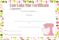 Cupcake Wars Winner Certificate Template FREE Printable 1