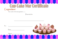 Cupcake Wars Winner Certificate Template FREE Printable 2