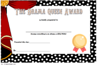 Drama Queen Award Certificate Template FREE Printable 3