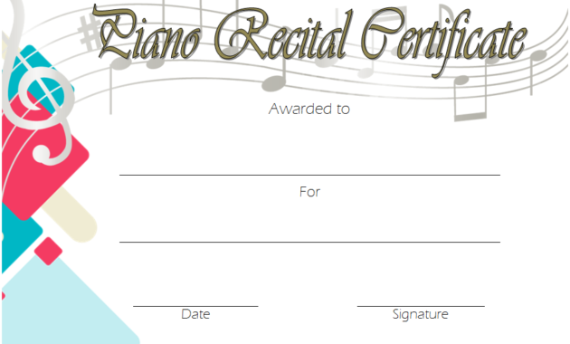 piano certificate template, piano recital certificate template, piano exam certificate template, piano certificate free printable, piano recital certificate free printable