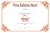 Free Printable Ballet Certificate Template (Version 1)