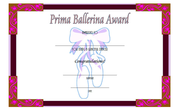 ballet certificate, level 33 intermediate ballet certificate, ballerina award certificate, ballet certificates to print, ballet certificate of participation, ballet certificate templates for word, ballet certificate ideas