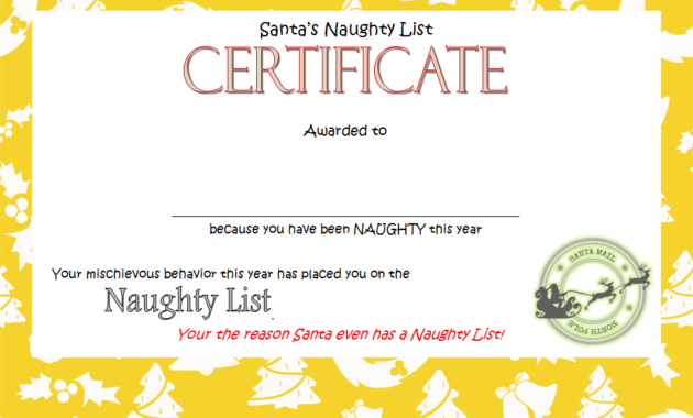 santa naughty list certificate template, naughty list certificate template free download, department of naughty list certificate, santa naughty list warning call, naughty list certificate free printable, free printable santa naughty list certificate