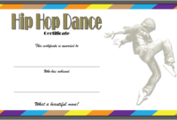 Hip Hop Dance Certificate Template FREE Printable 1