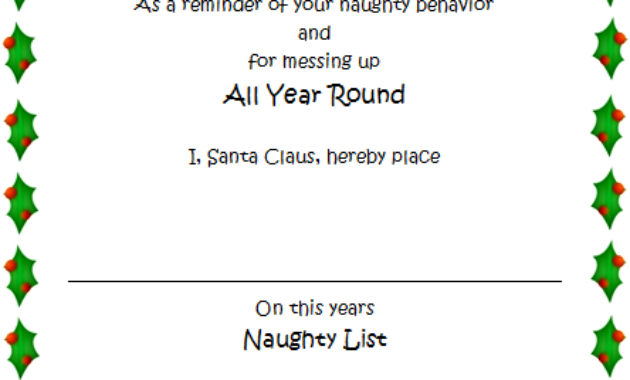 santa naughty list certificate template, naughty list certificate template free download, department of naughty list certificate, santa naughty list warning call, naughty list certificate free printable, free printable santa naughty list certificate