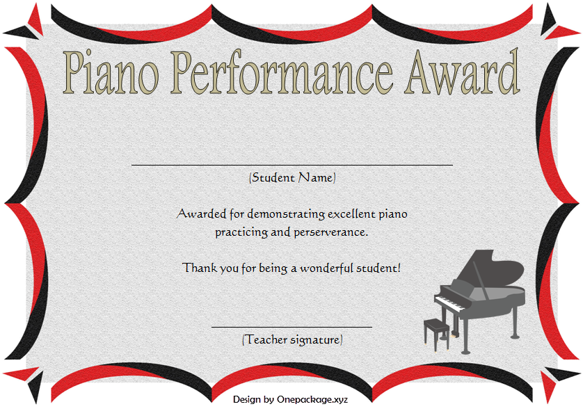 piano certificate template, piano recital certificate template, piano exam certificate template, piano certificate free printable, piano recital certificate free printable