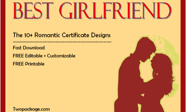 best girlfriend certificate template, best girlfriend certificate printable, best girlfriend award certificate template, best girlfriend in the world certificate