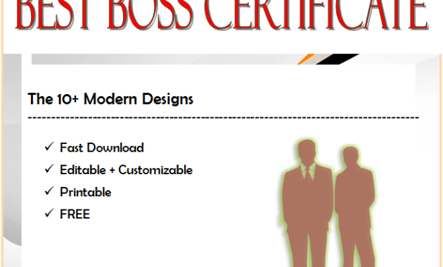 world's best boss certificate template, national boss's day certificate, boss's day certificate, best boss certificate templates, funny boss's day certificate, best boss award certificate, best boss ever certificate