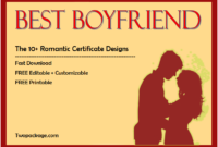 10+ Worlds Best Boyfriend Certificate Templates Free Download by Two Package
