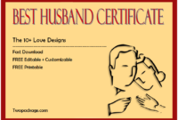 10+ World’s Best Husband Certificate Templates Free Download by Two Package