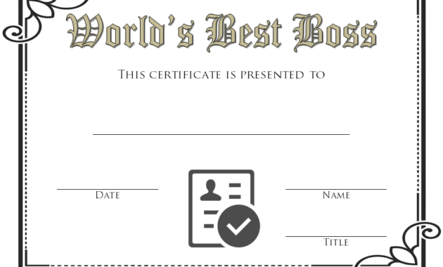 world's best boss certificate template, national boss's day certificate, boss's day certificate, best boss certificate templates, funny boss's day certificate, best boss award certificate, best boss ever certificate