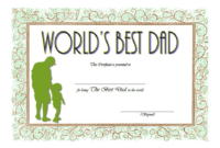 Best Dad Certificate Award Template FREE 2