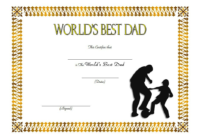 Best Dad Ever Certificate Template Free 2